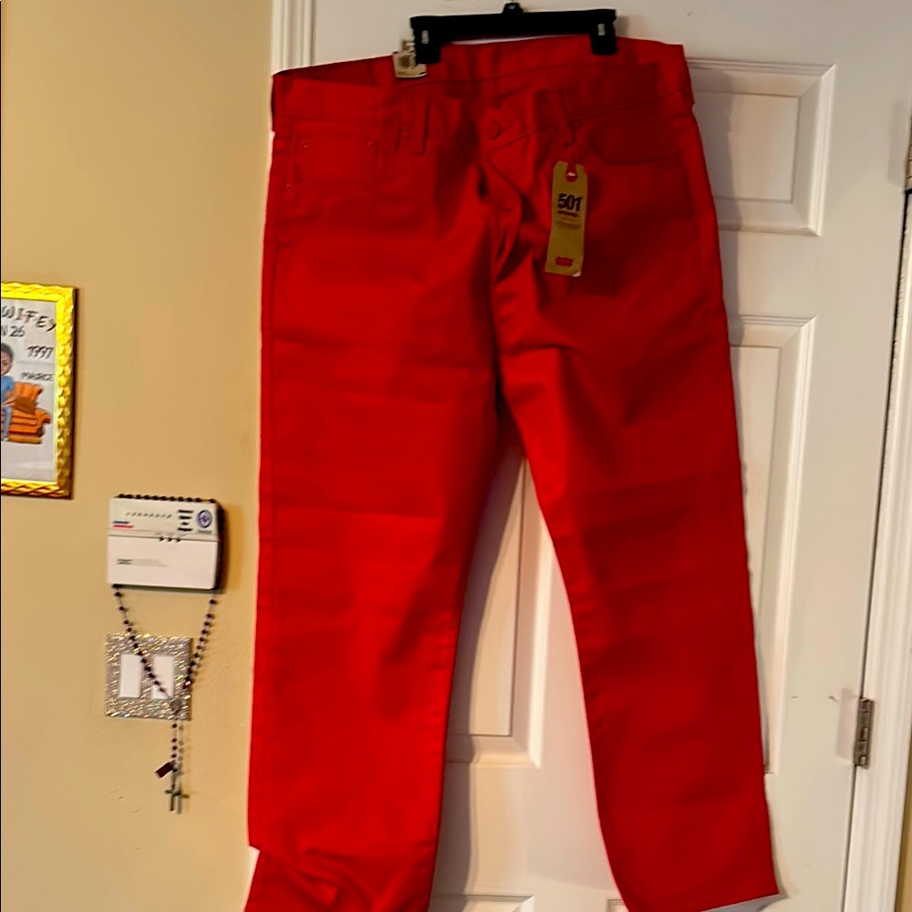 Red men jeans
